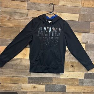 Aeropostale Black Men's Hoodie Sweatshirt Small